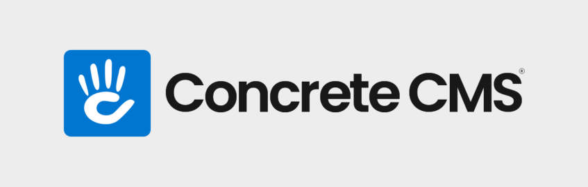 concrete cms logo and title