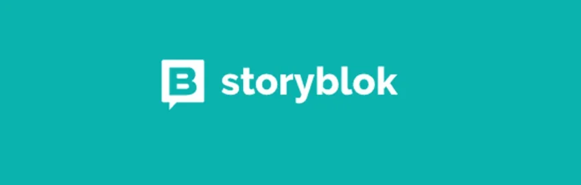 storyblok logo on cyan background