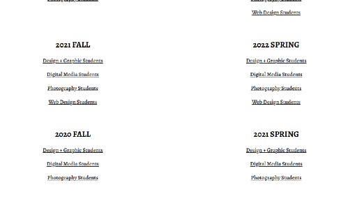 Lists of links to previous years